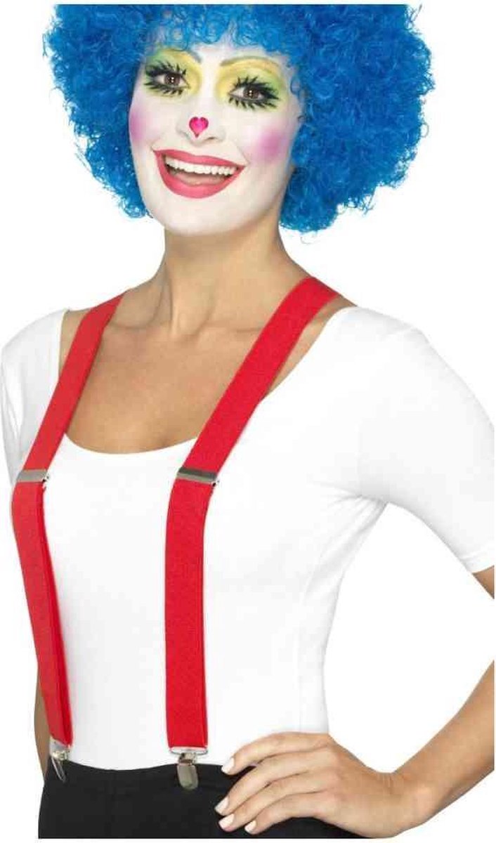 Smiffys Bretels Clown Rood