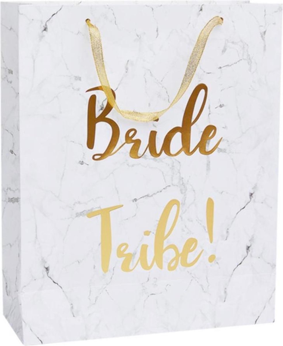   Feest Decoratie Bride Tribe Gift Bag Wit/Goudkleurig