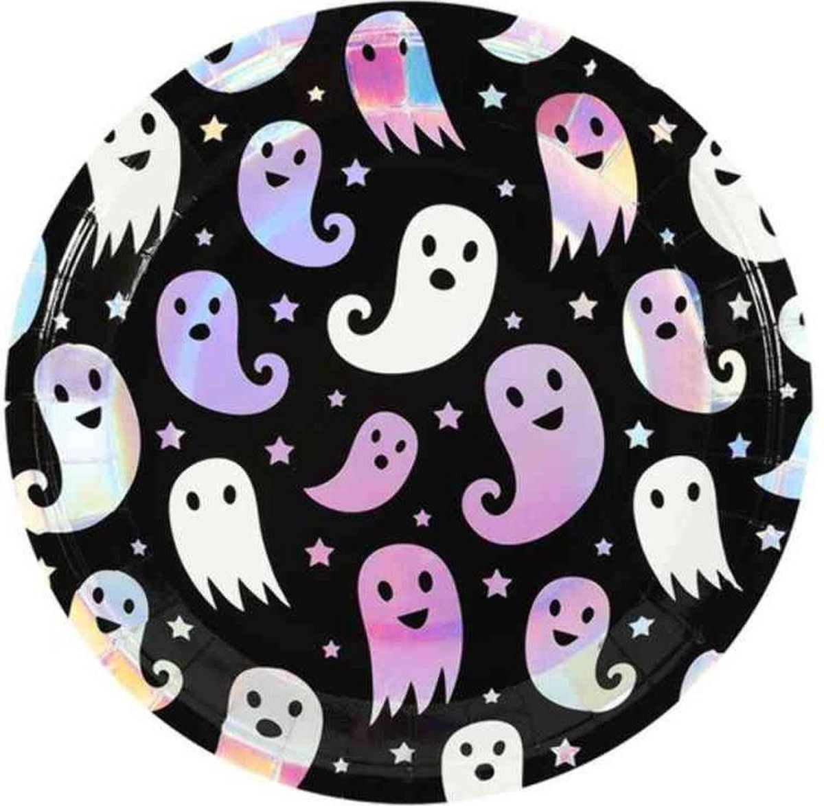 Smiffys Halloween Decoratie Ghost Tableware - Party Print Plates Multicolours