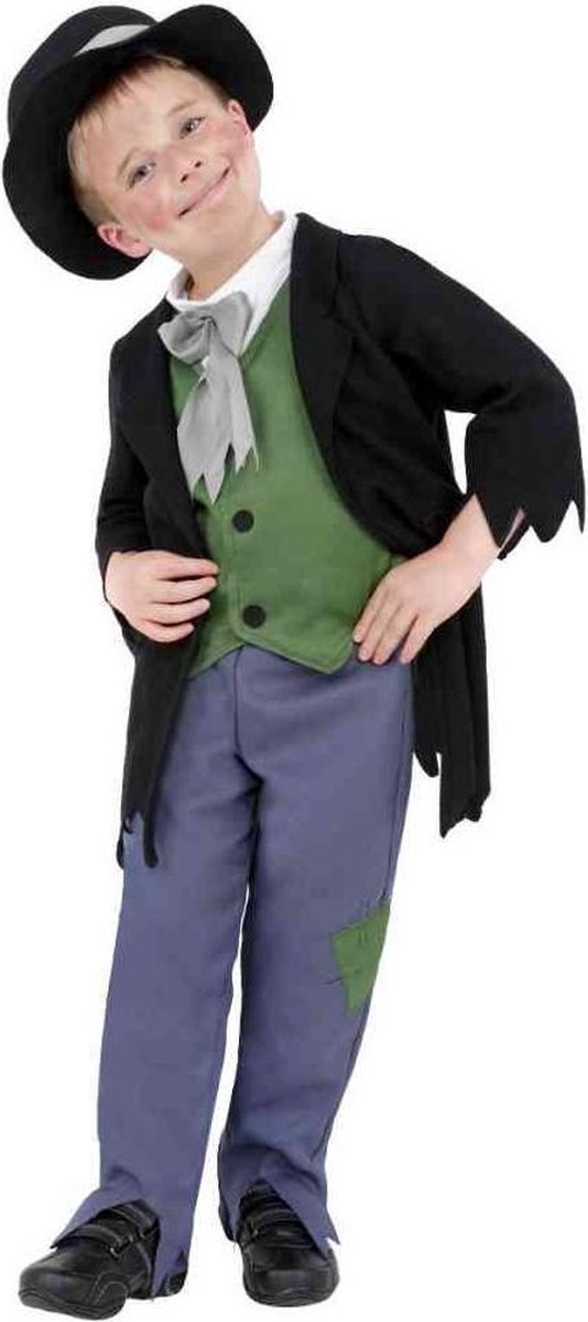   Kinder Kostuum -Kids tm 12 jaar- Dodgy Victorian Boy Zwart