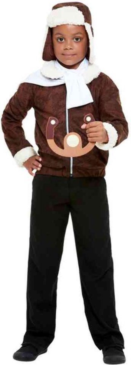   Kinder Kostuum -Kids tm 12 jaar- WW1 Pilot Bruin