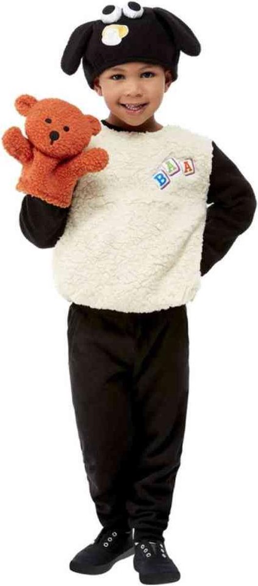   Kinder Kostuum -Kids tm 2 jaar- Shaun The Sheep Timmy Wit/Zwart