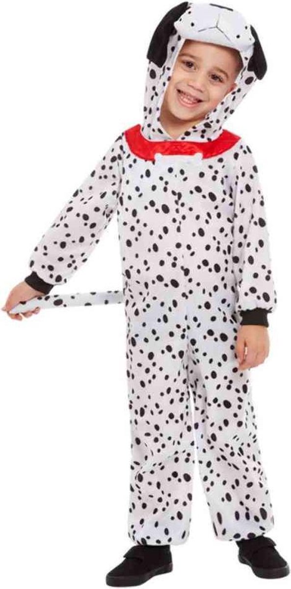 Smiffys Kinder Kostuum -Kids tm 2 jaar- Toddler Dalmatian Wit/Wit