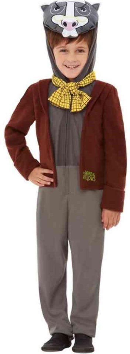   Kinder Kostuum -Kids tm 2 jaar- Wind In The Willows Badger Deluxe Bruin