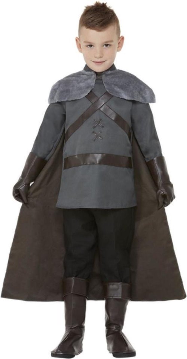   Kinder Kostuum -Kids tm 6 jaar- Deluxe Medieval Lord Grijs