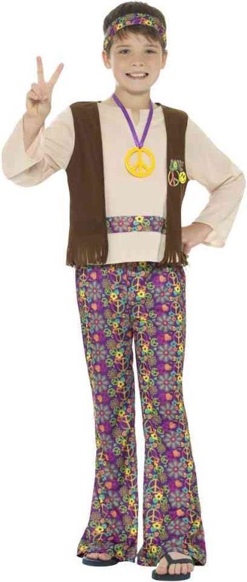   Kinder Kostuum -Kids tm 6 jaar- Hippie Boy Multicolours