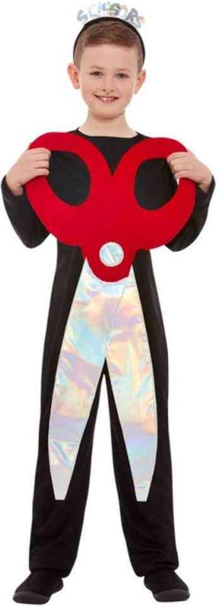 Smiffys Kinder Kostuum -Kids tm 7 jaar- Scissors Zwart/Rood