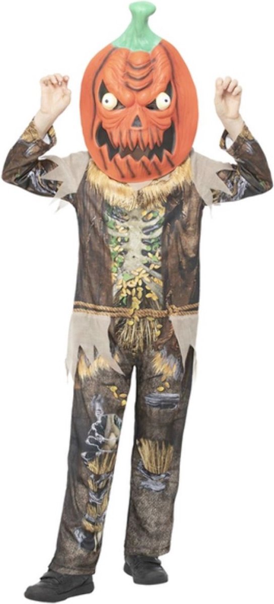   Kinder Kostuum -Kids tm 9 jaar- Pumpkin Scarecrow Reaper Multicolours