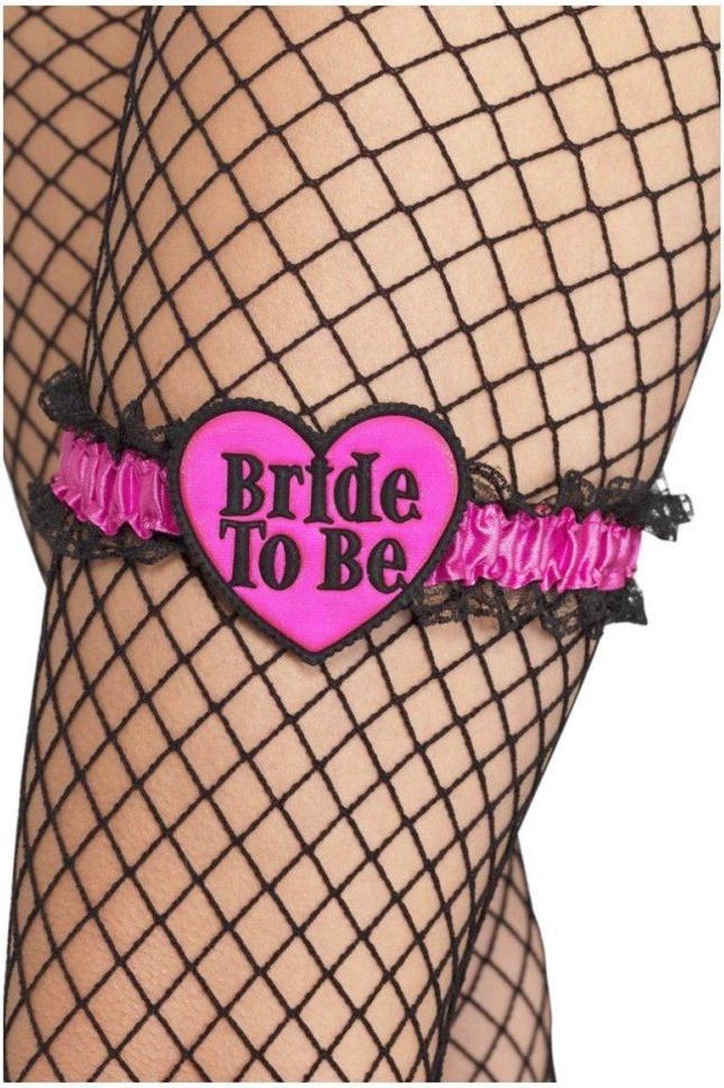 Smiffys Kostuum Accessoire Bride To Be Garter Roze