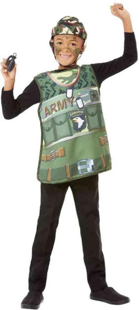   Kostuum Accessoire Set Kids Army Groen