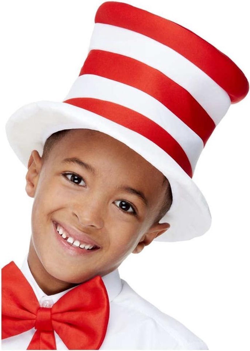 Smiffys Kostuum Hoed Kids Stripy Rood/Wit