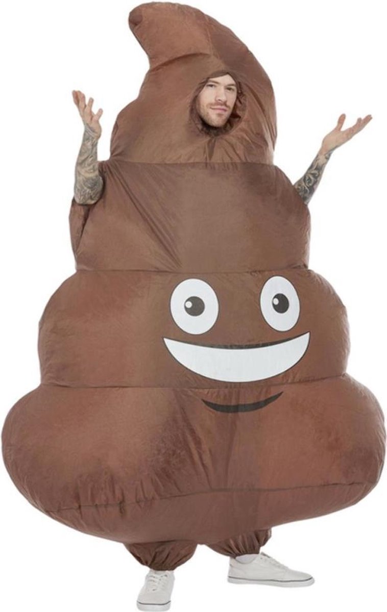   Kostuum Inflatable Poop Bruin