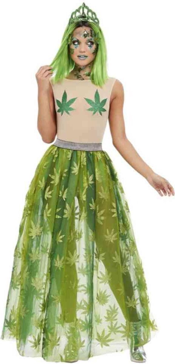   Kostuum -L- Cannabis Queen Groen