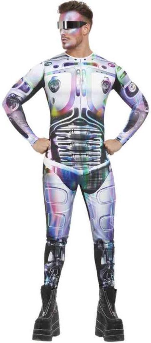 Smiffys Kostuum -M- Cyber Space Alien Multicolours