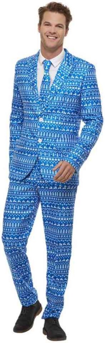   Kostuum -M- Wrapping Paper Suit Blauw