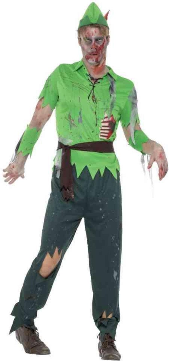   Kostuum -M- Zombie Lost Boy Groen