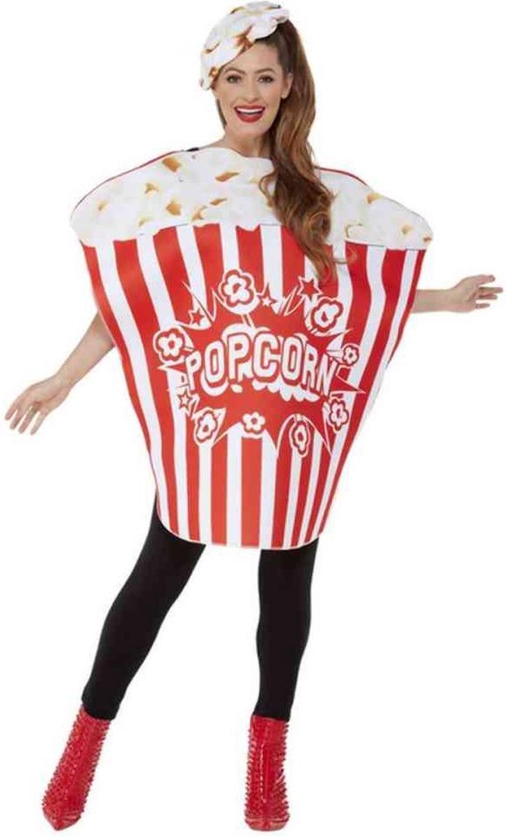 Smiffys Kostuum Popcorn Rood/Wit