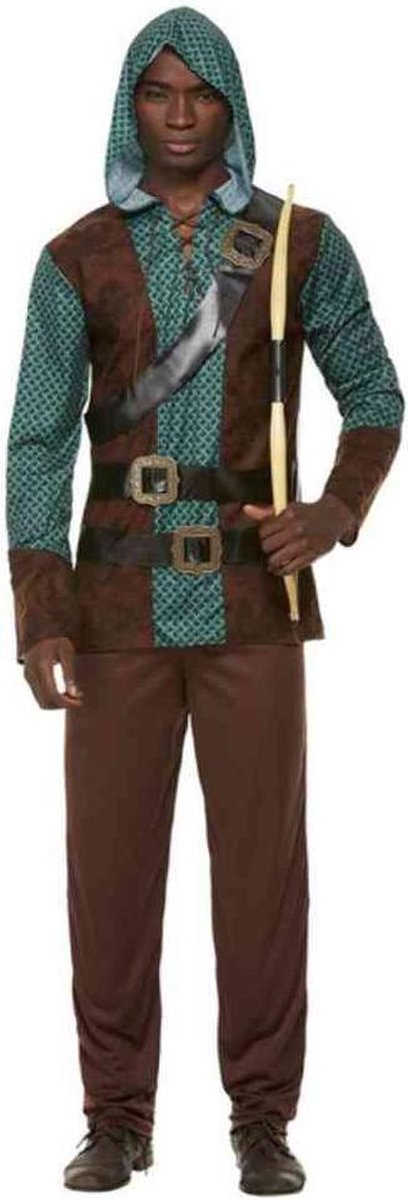 Smiffys Kostuum -S- Deluxe Forest Archer Groen/Bruin