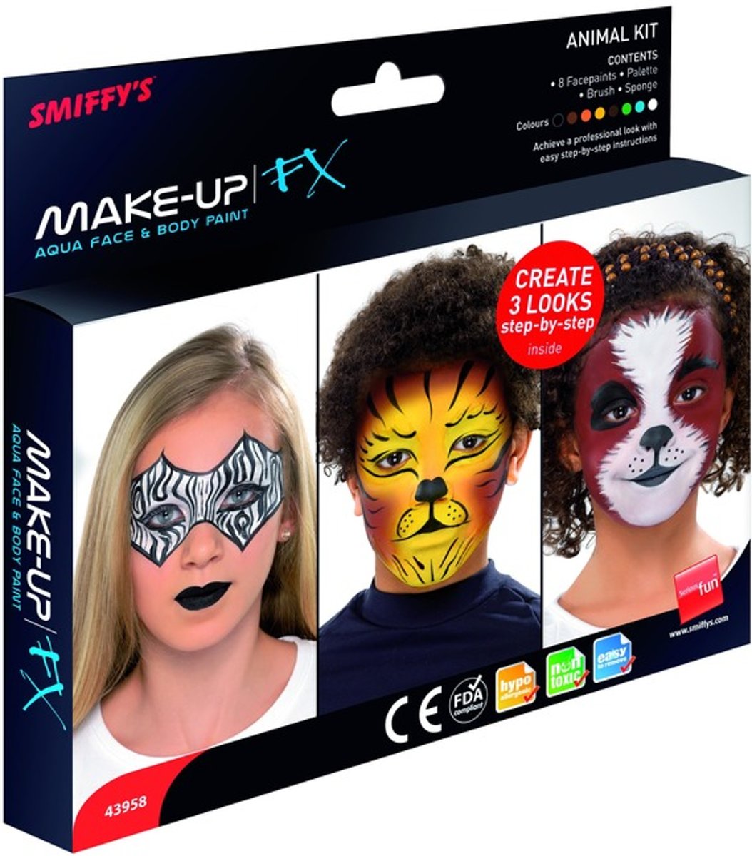 Smiffys Make Up FX Aqua Animals Kit