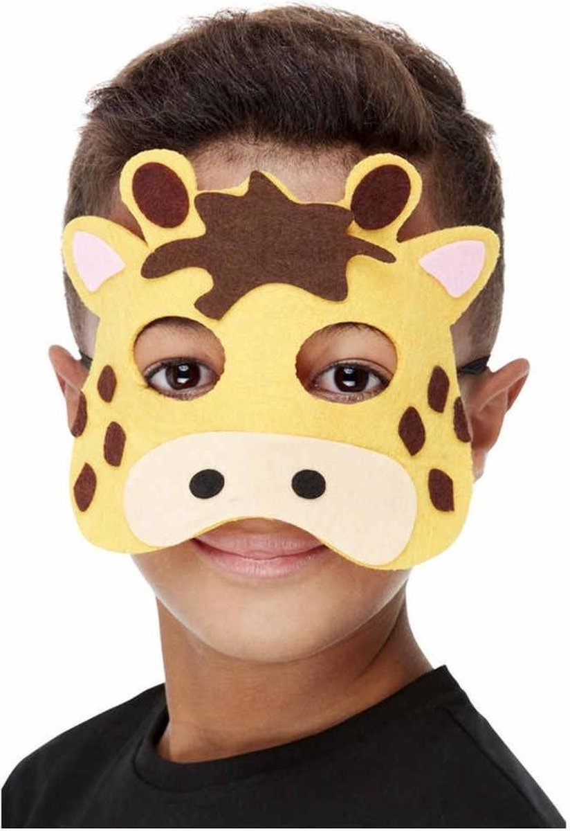 Smiffys Masker Giraffe Felt Geel