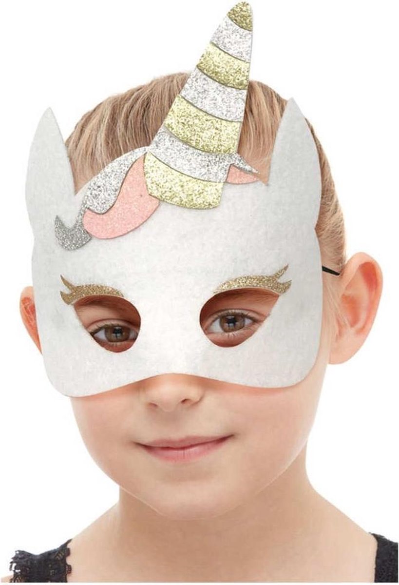 Smiffys Masker Unicorn Felt Wit