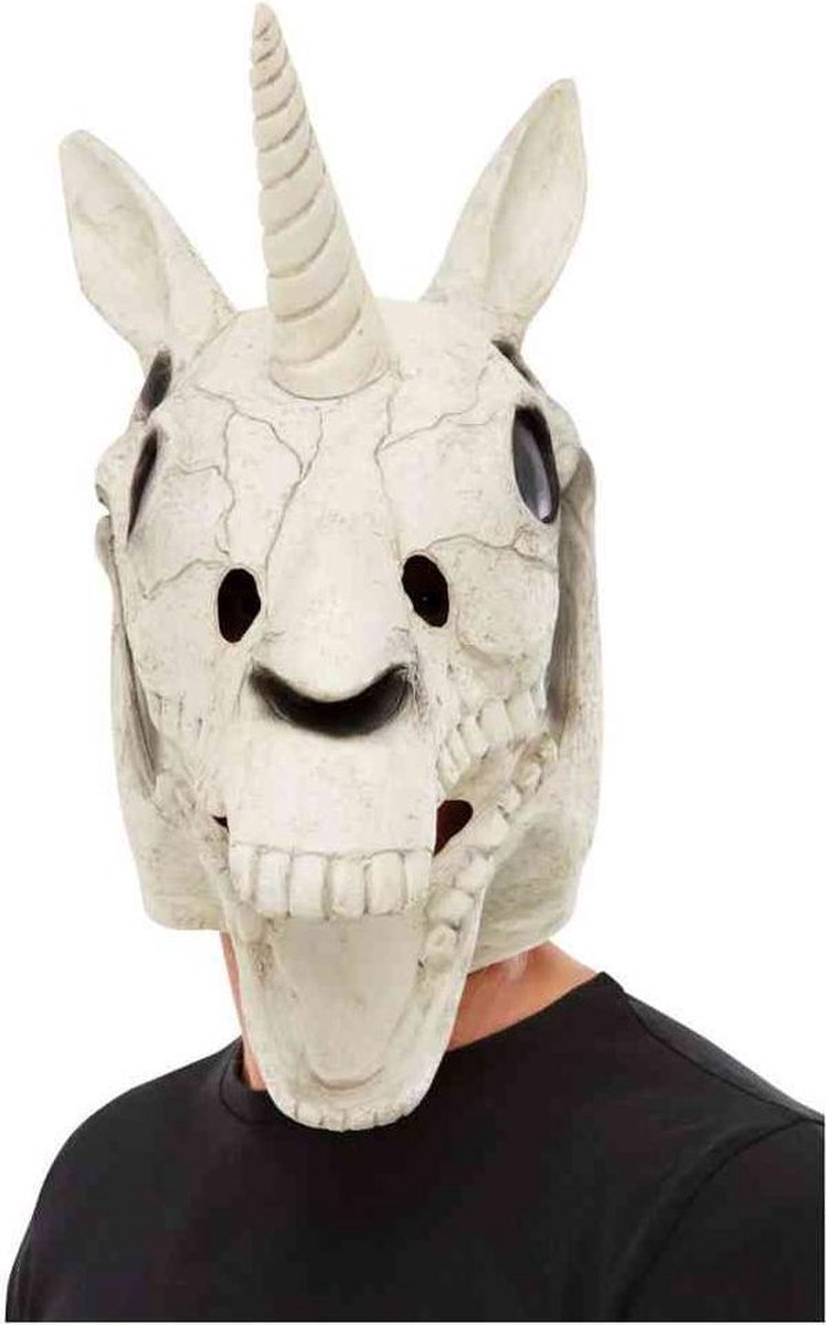   Masker Unicorn Skull Wit