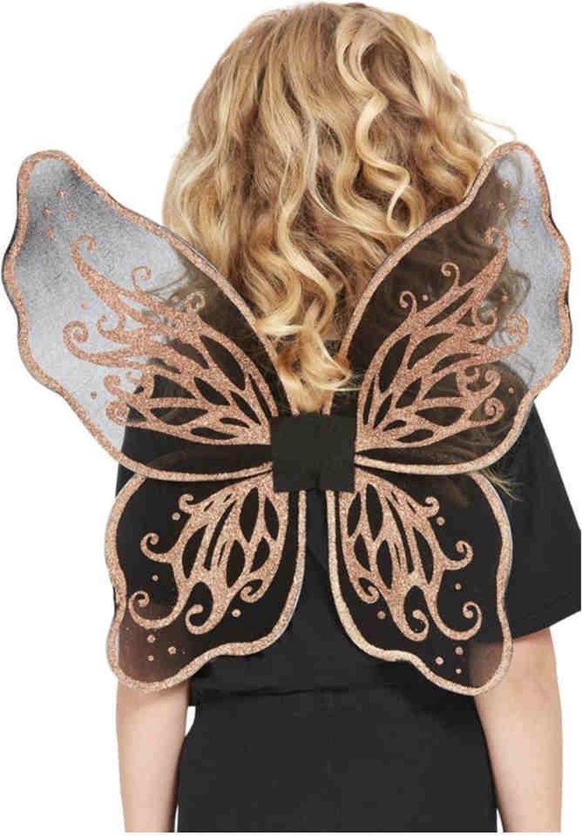 Smiffys Vleugels Dark Botanicals Butterfly Goudkleurig