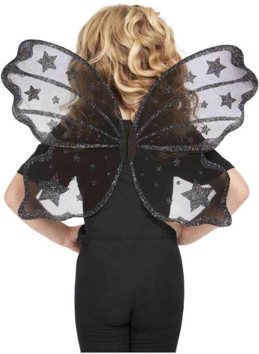 Smiffys Vleugels Dark Botanicals Butterfly Zwart