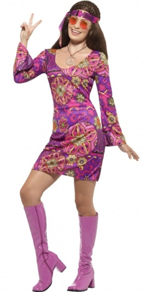 Voordelige hippie jurk voor dames 40-42 (m) - Hippies & Flower Power kleding