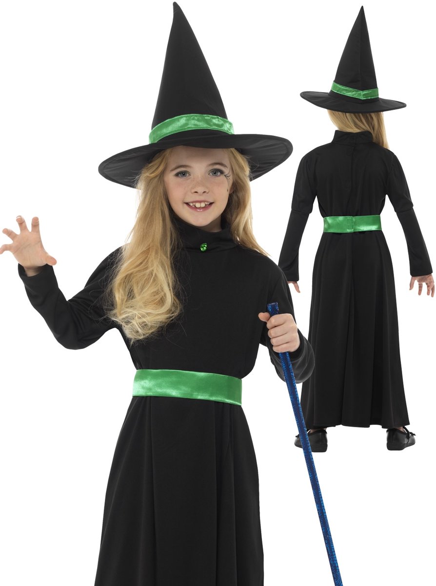 Wicked Witch kostuum voor meisje maat 116 -128  - Heksenjurk - Verkleedkleding heks