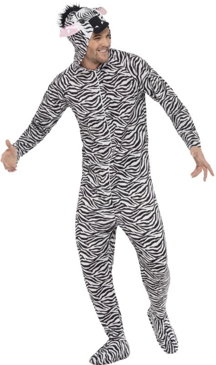 Zebra kostuum Onesie Unisex - Herenmaat Medium