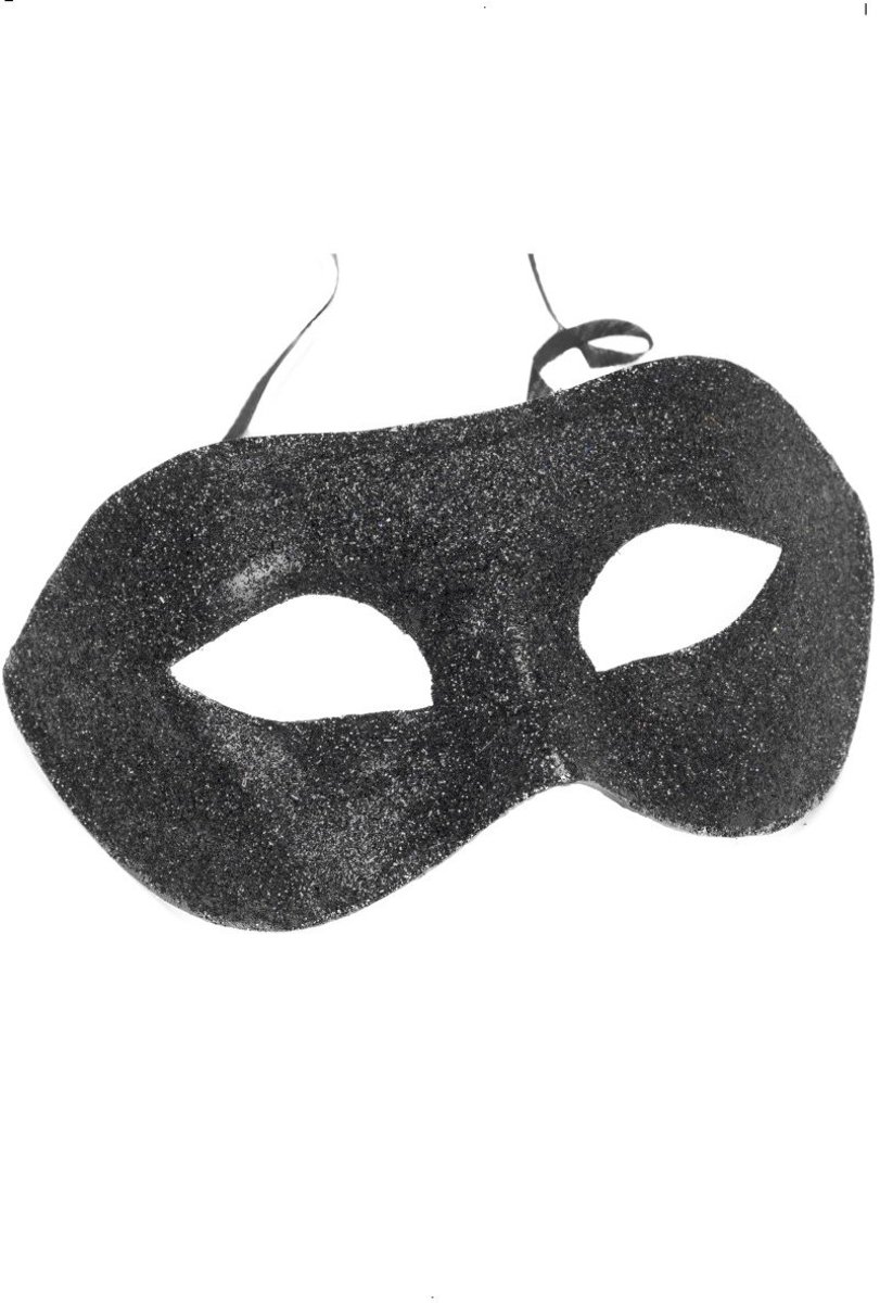 Zwart Glitter Masker