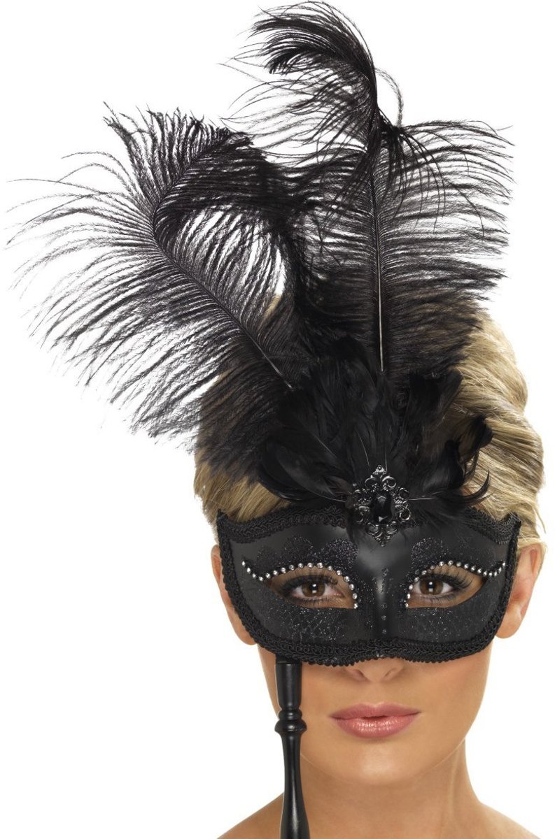 Zwarte Baroke Fantasie Masker