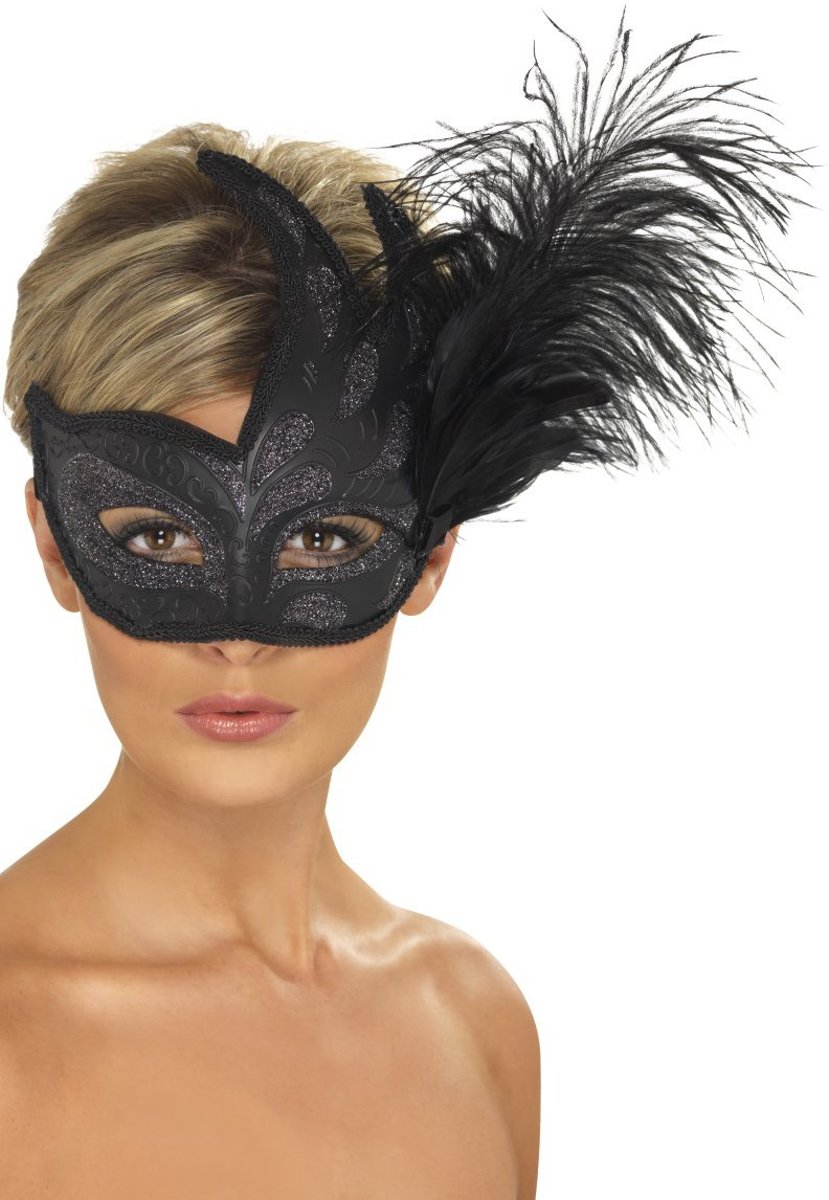 Zwarte Veren Masker