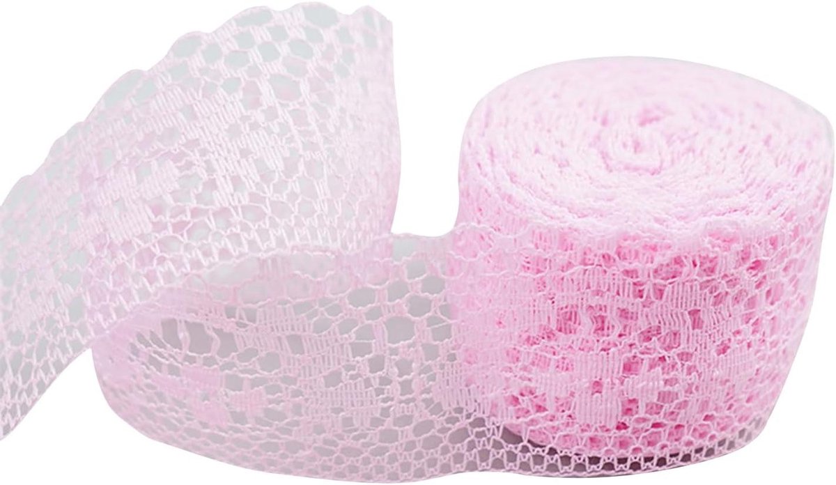 Smoakez - Kantenlint Rol 10 Meter Vintage Kant Decoratief - Naaien Knutselwerk Bruiloftsdecoratie