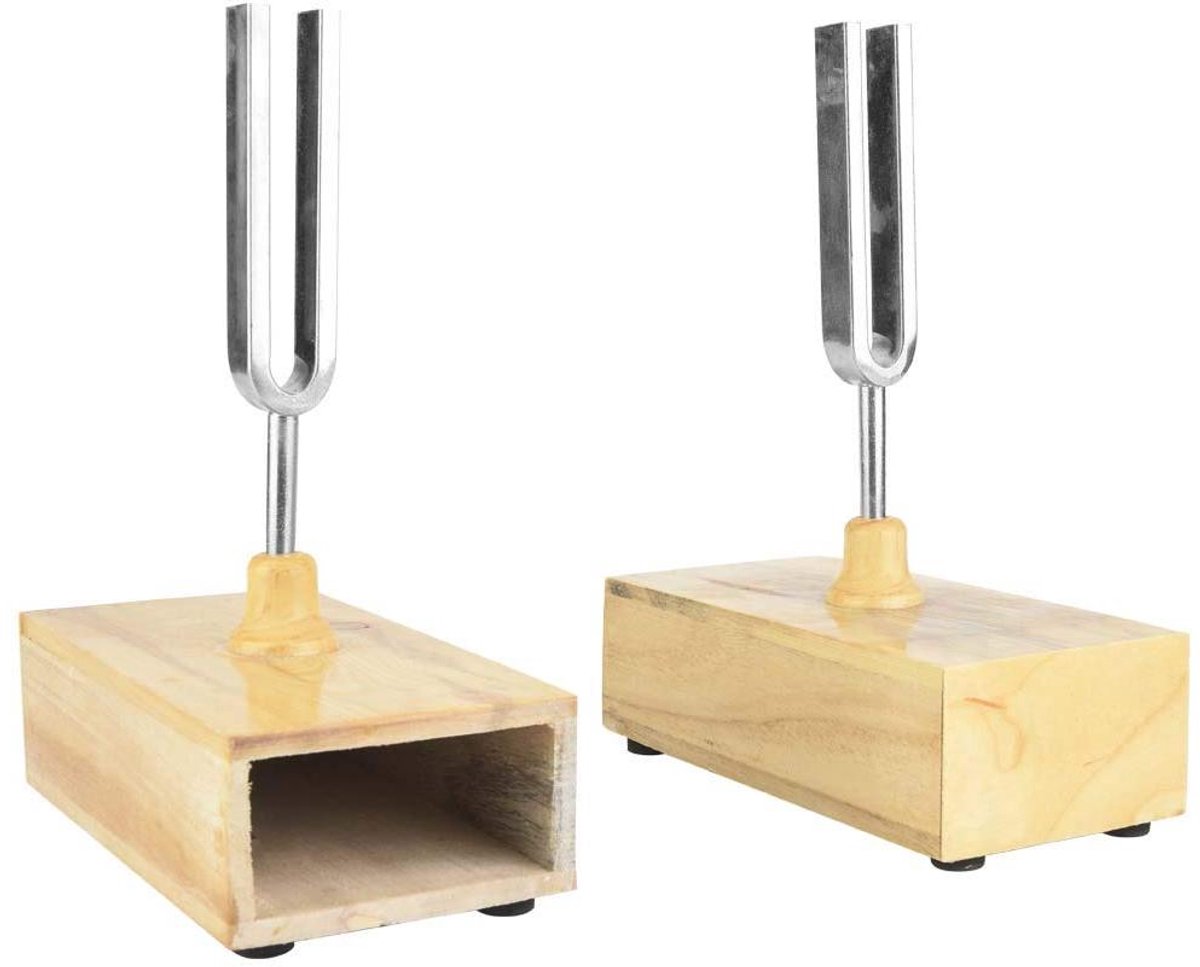 Smoakez - Stemvork 440HZ Trilling met Houten Resonantiebox Onderwijs Wetenschap Cadeau