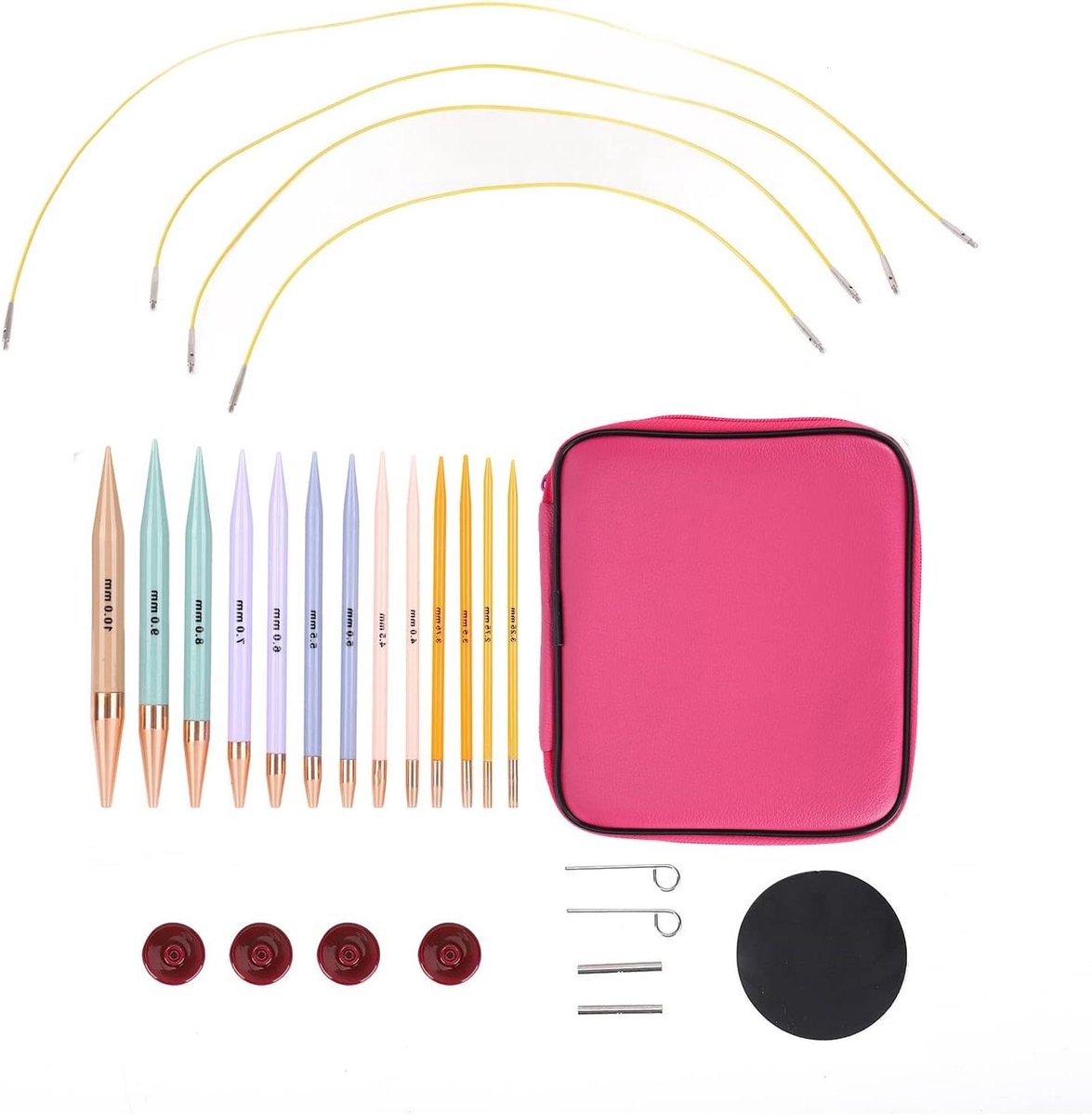 Smoakez - Verwisselbare Rondbreinaaldenset van Kunststof Polycarbonnaalden voor Handgemaakt Breien - Breinaaldenset - Doe-het-zelf - Breipakket