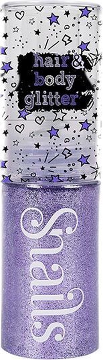 Kinderen Meisjes Nagellak   veilig afwasbaar -   Body & Hair Glitter Paars