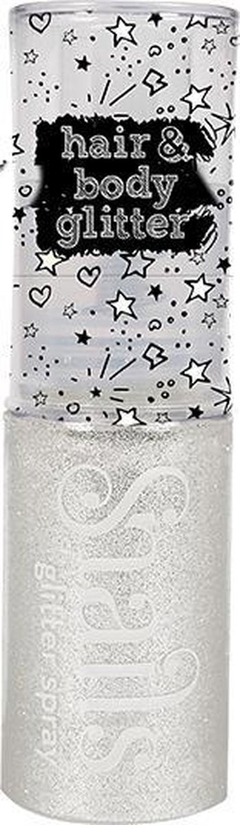 Kinderen Meisjes Nagellak   veilig afwasbaar -   Body & Hair Glitter Wit