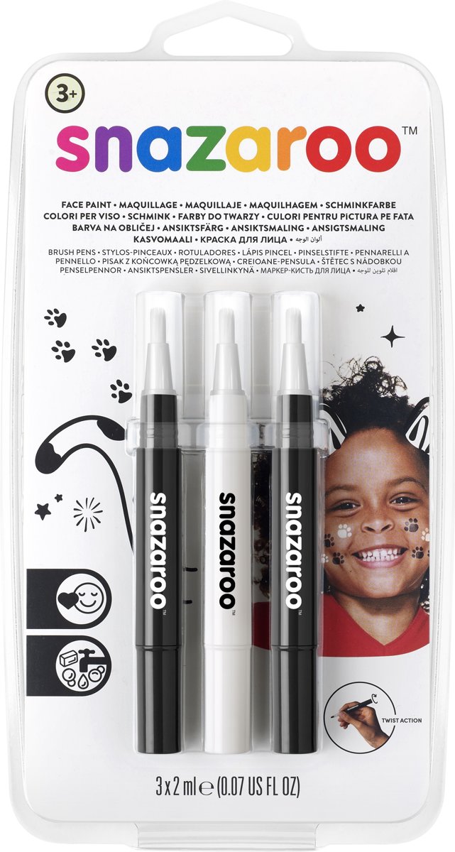 Snazaroo Brush pen Zwart en Wit