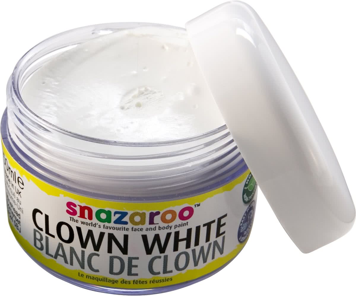 Snazaroo Schmink Clown wit pot 50 ml.