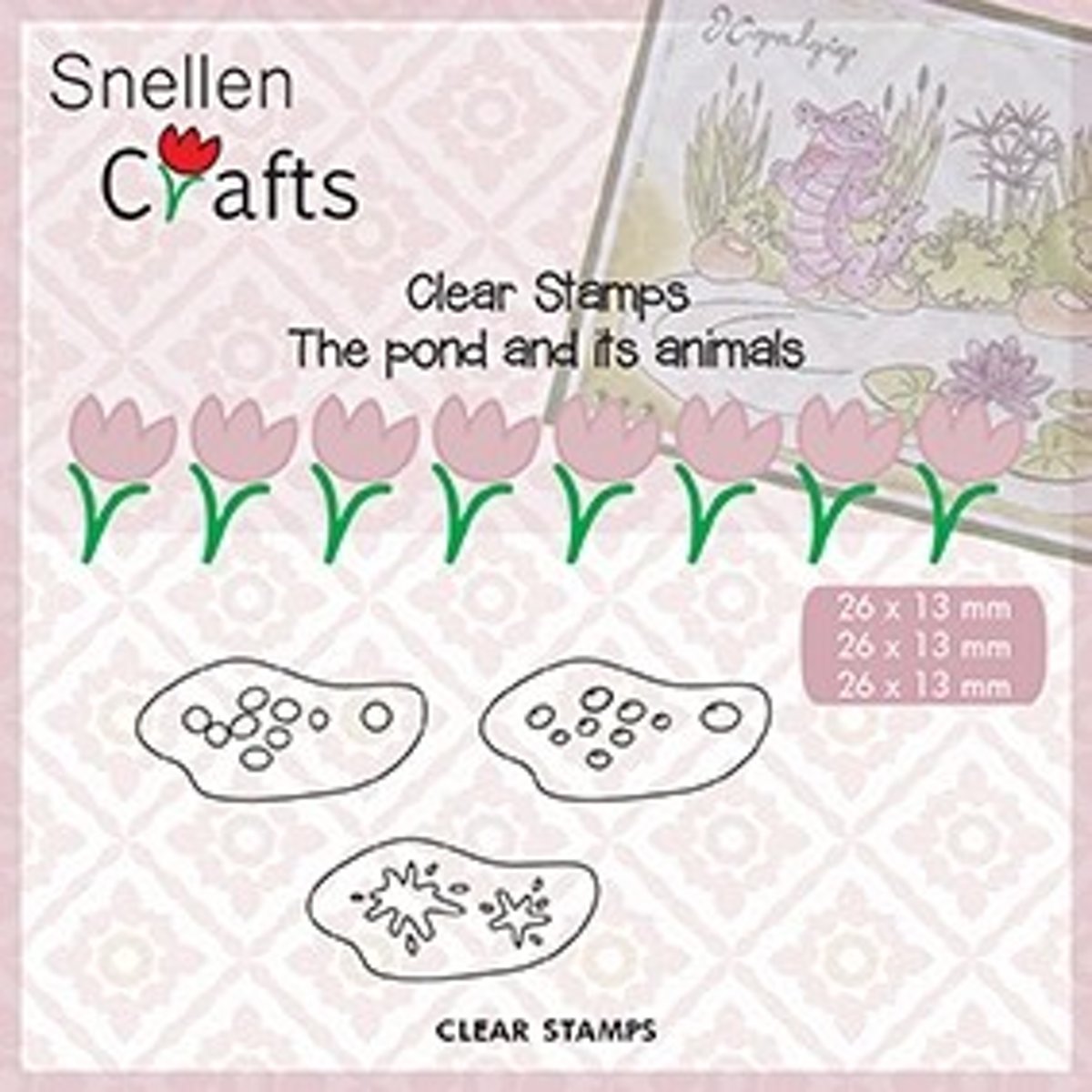 CLP006 Clearstamp SnellenCrafts air & water bubbles stempel luchtbellen en waterbubbels vijver