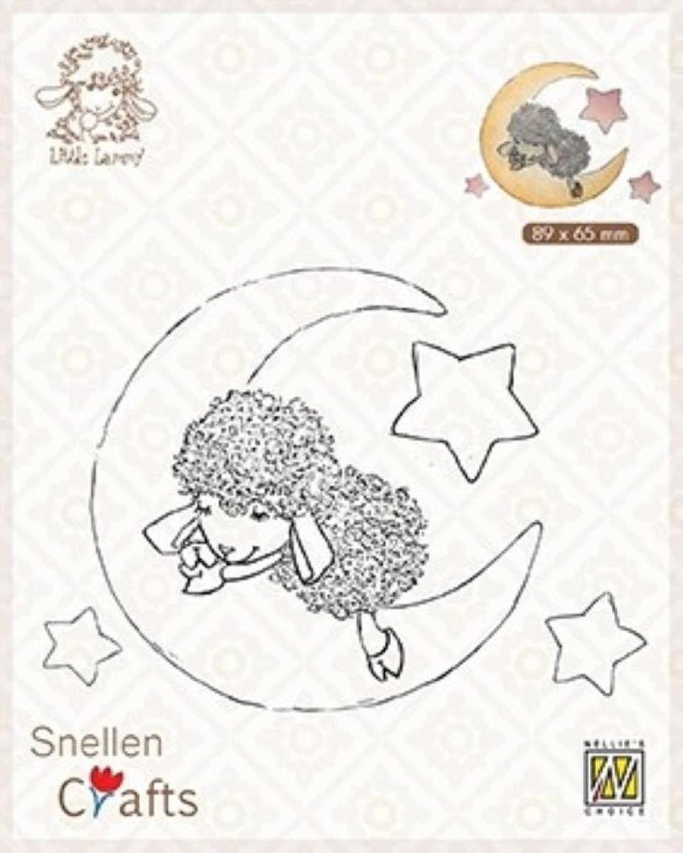 SCLOLA007 Nellie Snellen Stempel Clear stamps Little Lammy in dreamland schaapje kerstmis