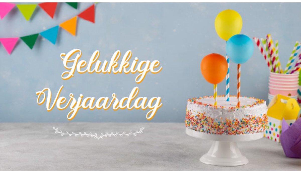 Gelukkige Verjaardag Spandoek 100x200cm