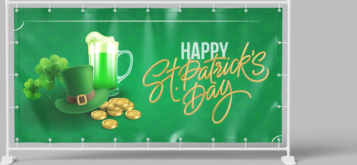 St. Patricks Day Spandoek 50x100cm