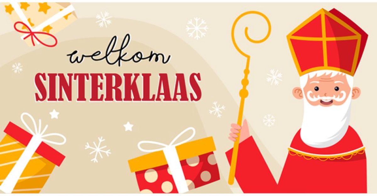 Welkom Sinterklaas Spandoek 100x200cm