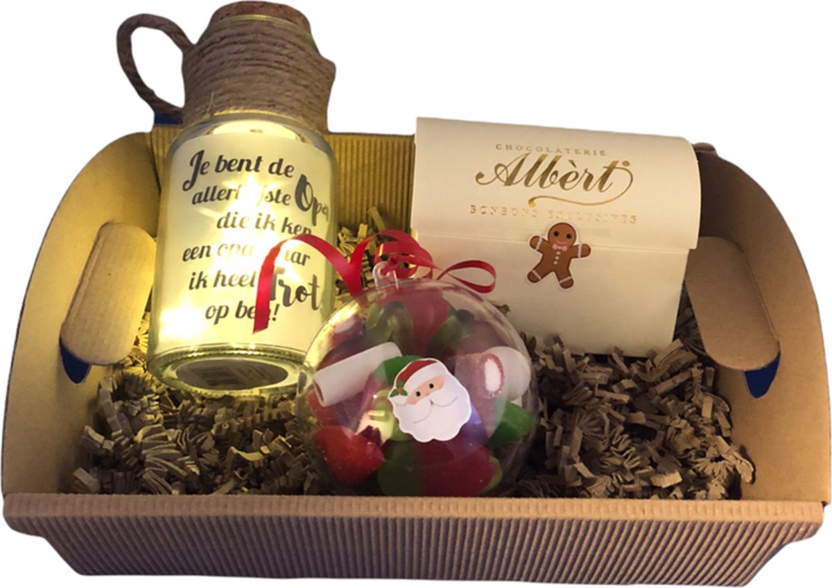 Kerst - Basket - Starlight Super Opa - Bonbons - Kerstbal met Snoep