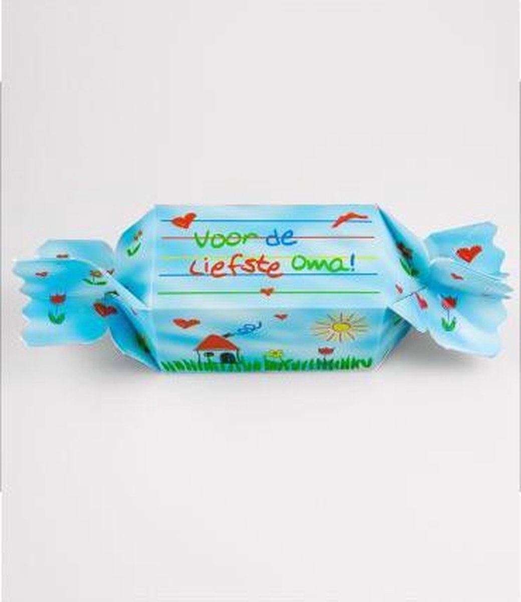 Snoeptoffee - Liefste Oma - Gevuld met snoepmix - In cadeauverpakking met gekleurd lint