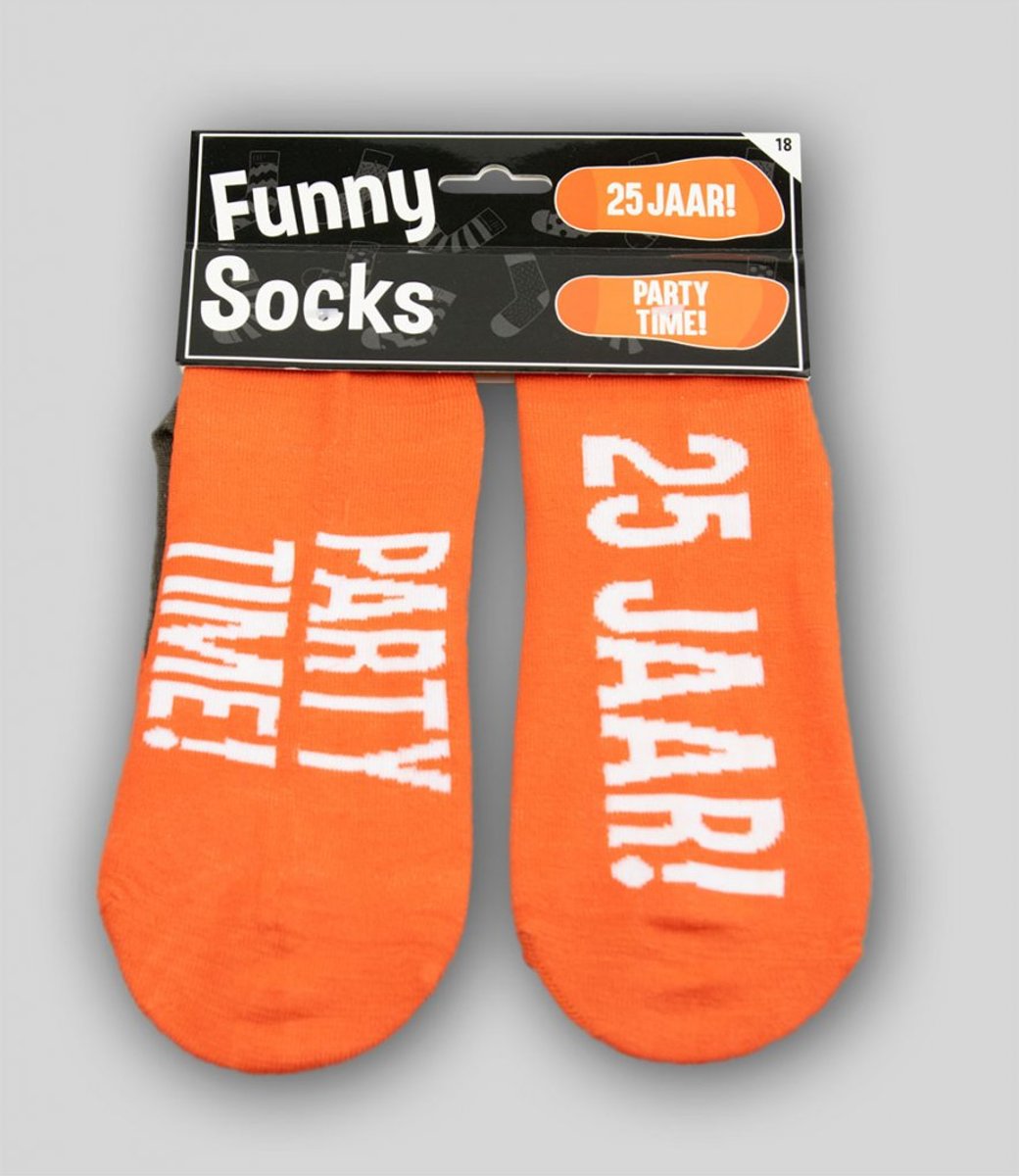 Sokken - Funny socks - 25 jaar! Party time!