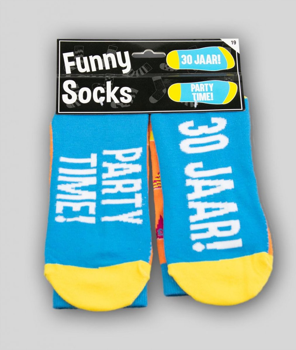 Sokken - Funny socks - 30 jaar! Party time!